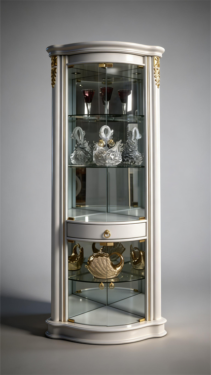 French Luxury Corner Wine Cabinet