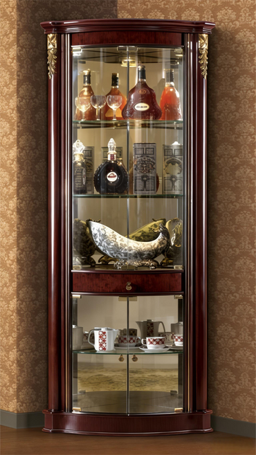 French Luxury Corner Wine Cabinet