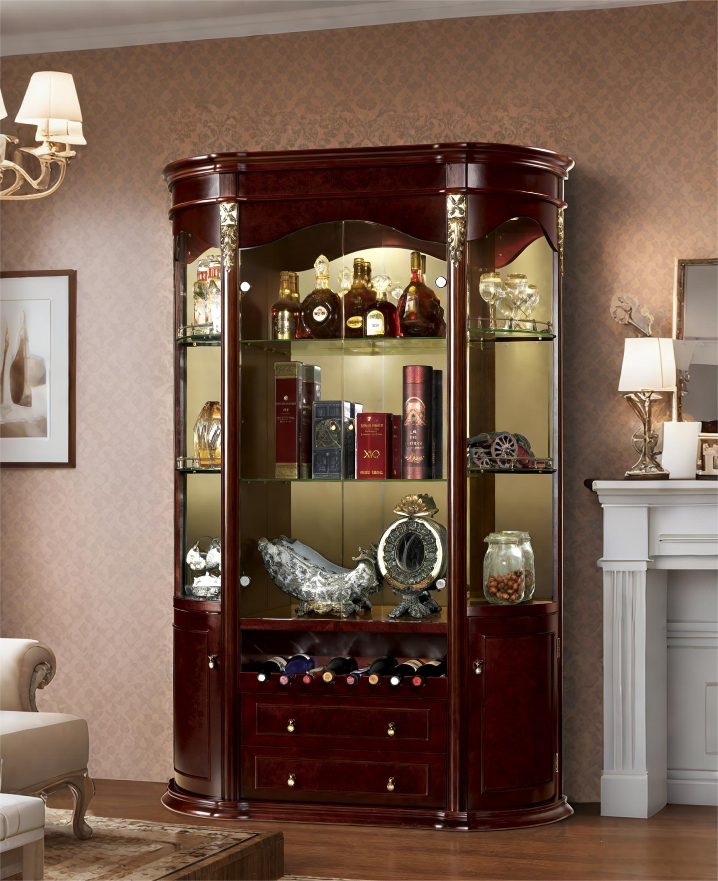 French Luxury Large-Scale Wine Cabinet