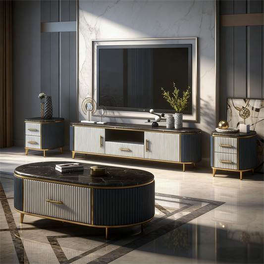 A Light Luxury Living Room Furniture Set