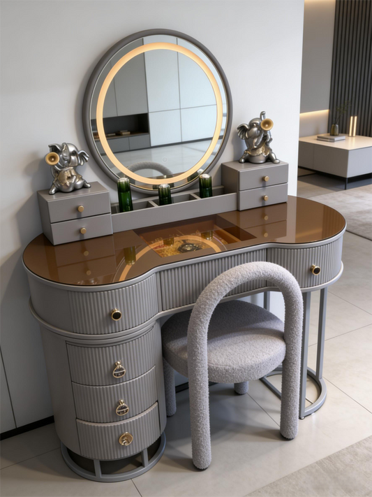 Modern Luxury Grey & Gold Vanity Set