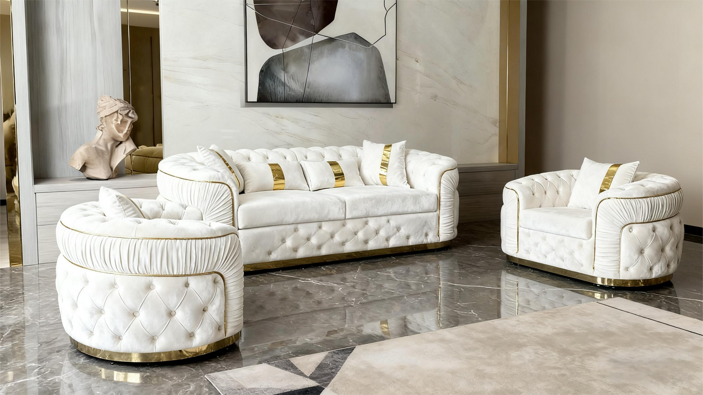 Luxury Velvet Sofa Set