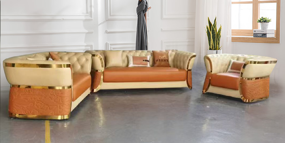 Italian Ultra-Luxury Contrast Sectional Sofa