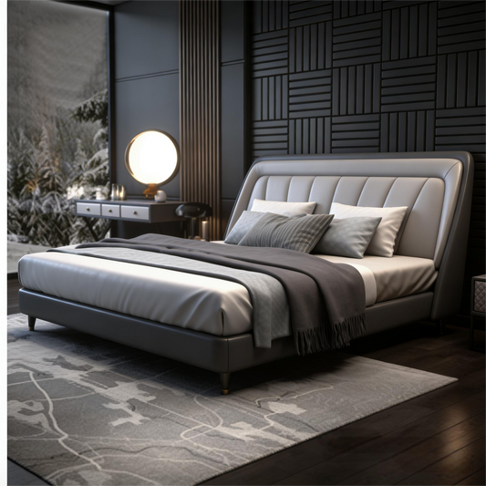 Light Grey Modern Luxury Bed