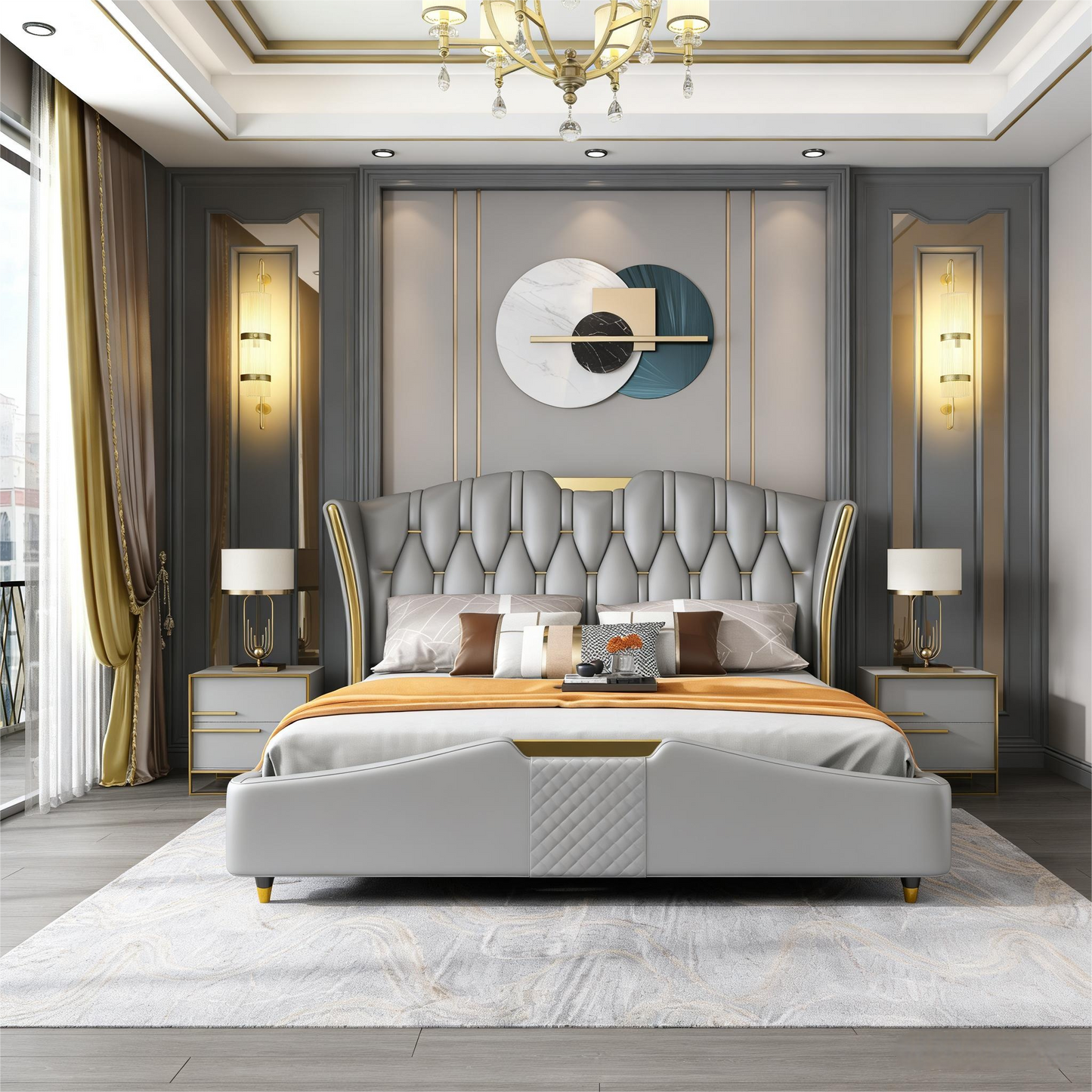 Wrap-Around Headboard Bed