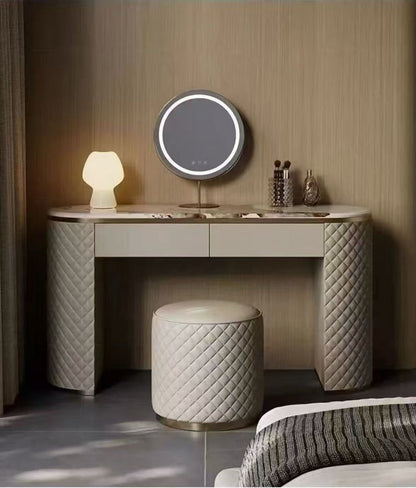 Italian Quilted Dressing Table Set