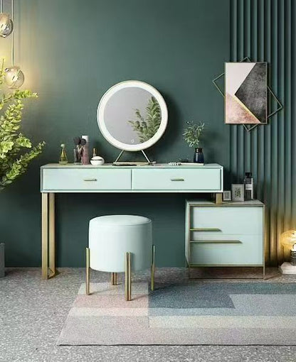 Luxury Mint Green Dressing Table Set