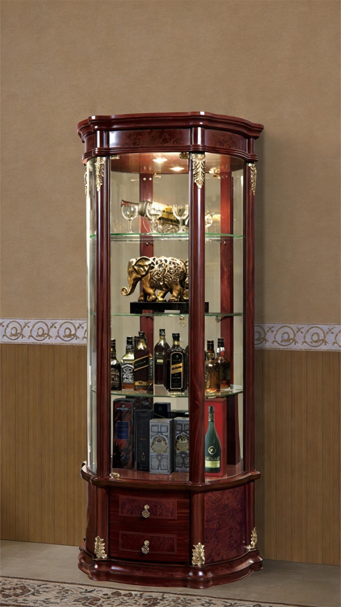 French Luxury Corner Wine Cabinet