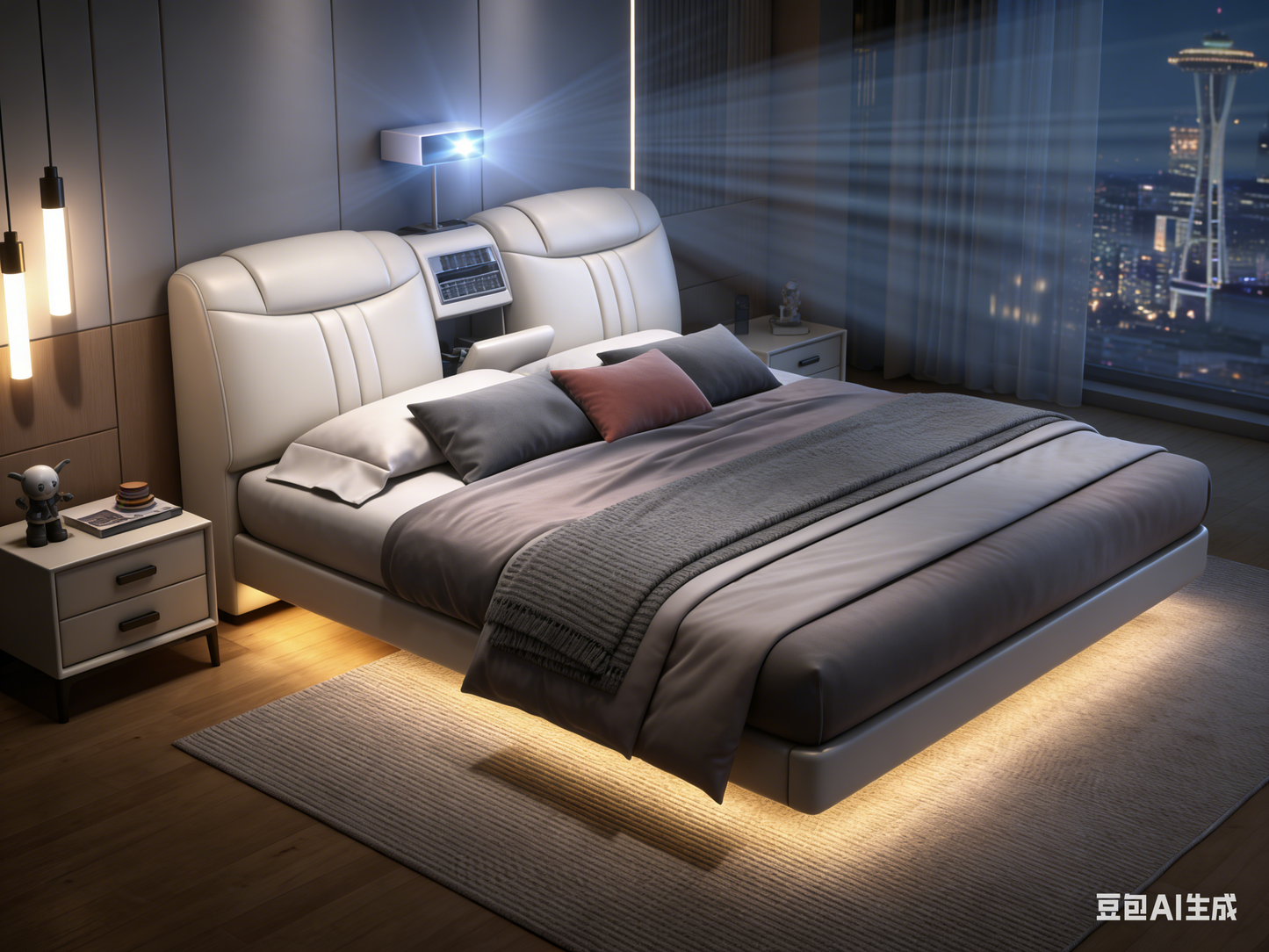 Smart Bed with Motion-Sensing Lights