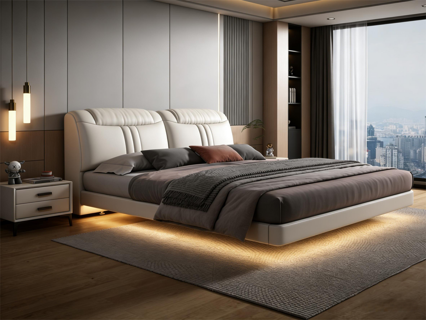 Smart Bed with Built-in Projector