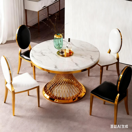 Round Dinning Table With Lazy Susan