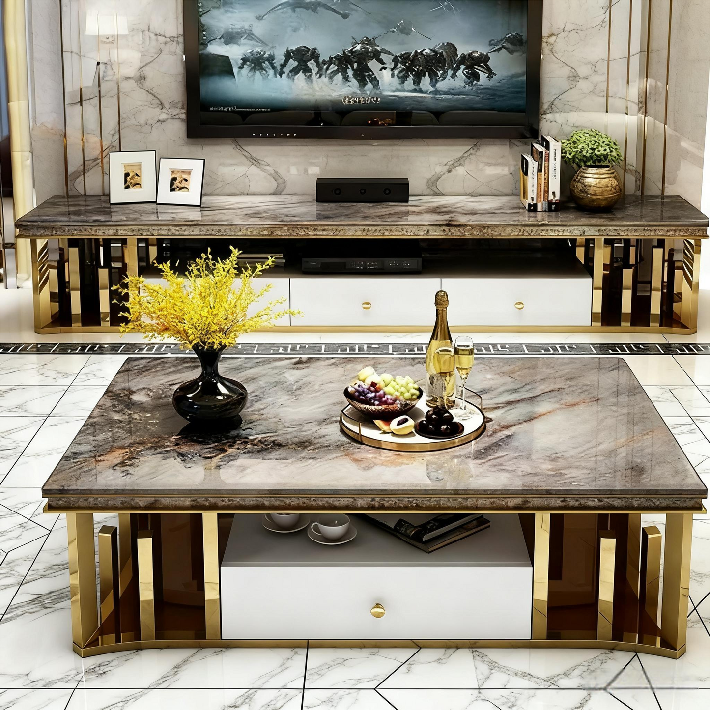 Marble Top Coffee Table