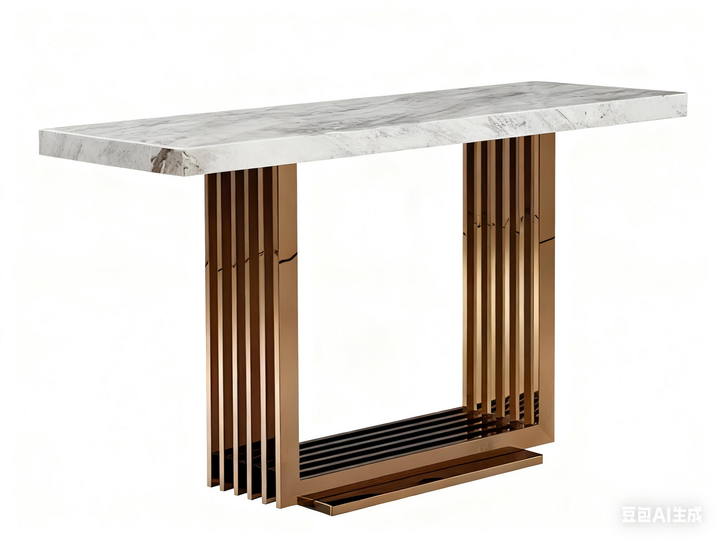White Veined Marble Hallway Table
