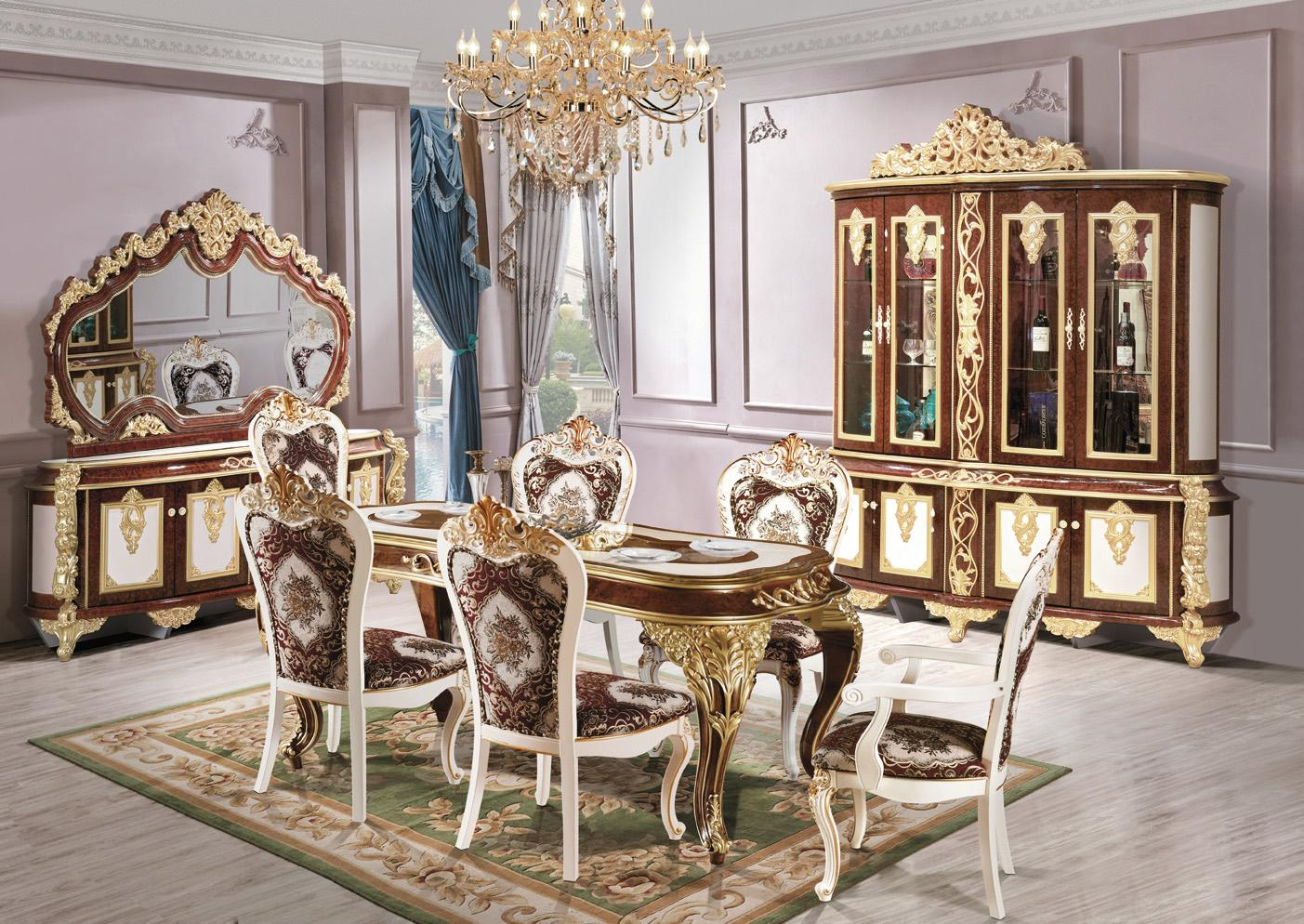 Gold-Trimmed  Wine Cabinet/Hall Cabinet