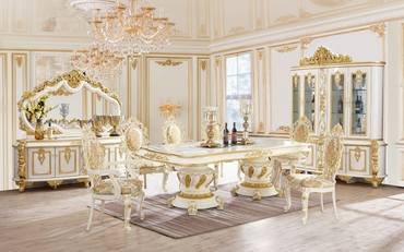 Gold-Trimmed  Wine Cabinet/Hall Cabinet