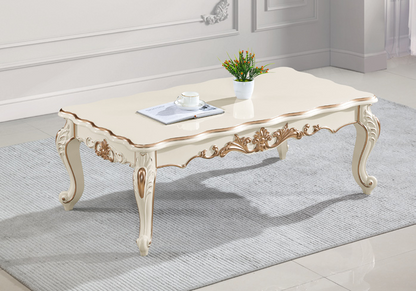 Brown/White Marble Coffee Table
