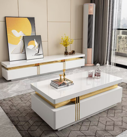 White High-Gloss TV Cabinet