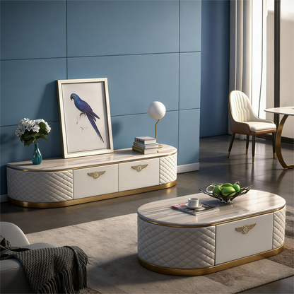Postmodern Luxury Coffee Table & TV Stand Set