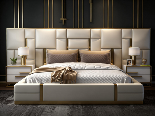 Bed with An Oversized Headboard