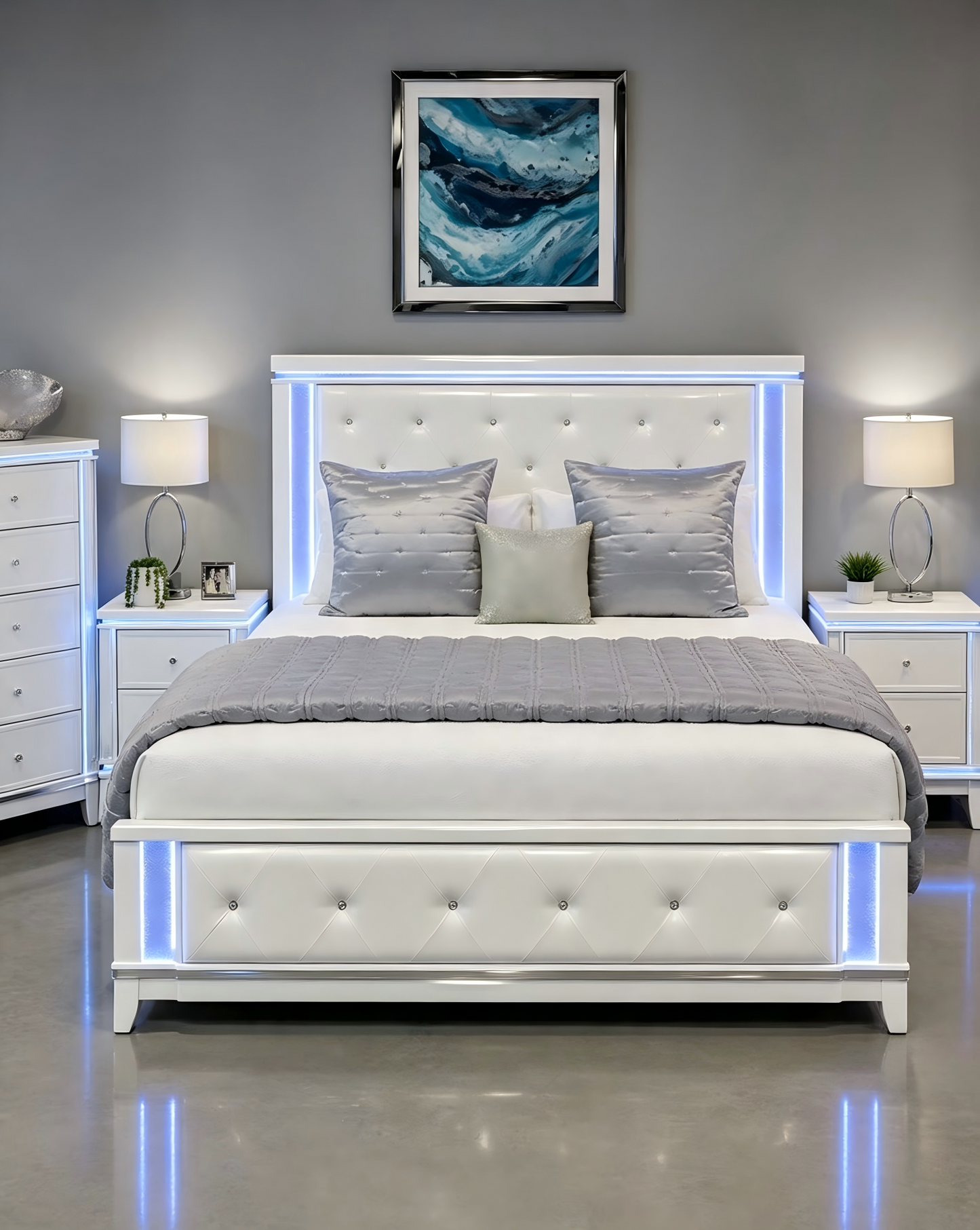 Modern Luxury LED Bed