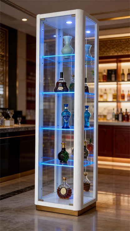 Modern Luxury Tall Glass Wine Cabinet