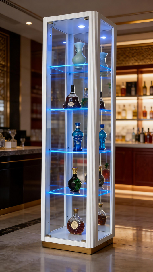 Modern Luxury Tall Glass Wine Cabinet