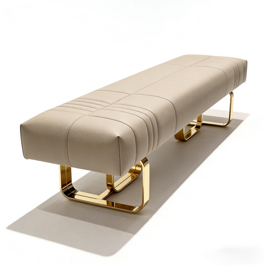 Italian Luxury Genuine Leather Bench