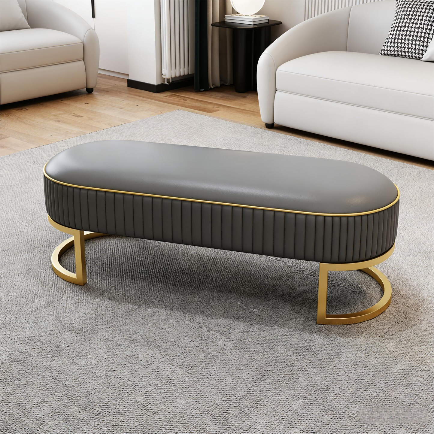 Italian Luxury Leather Bench