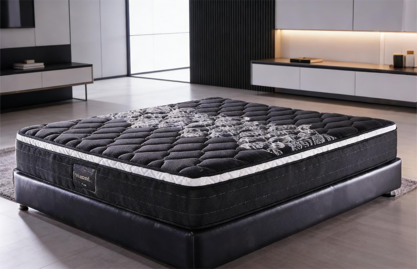 Black Pocket Spring & Latex Mattress
