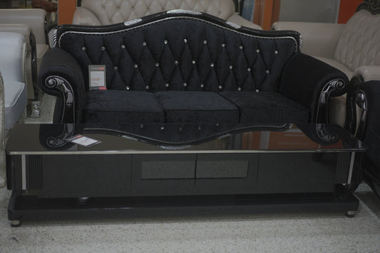 Black 2 Drawers TV Cabinet