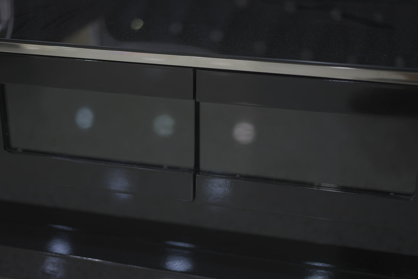 Black 2 Drawers TV Cabinet