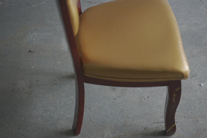 Leather Chair with Pearl Inlays