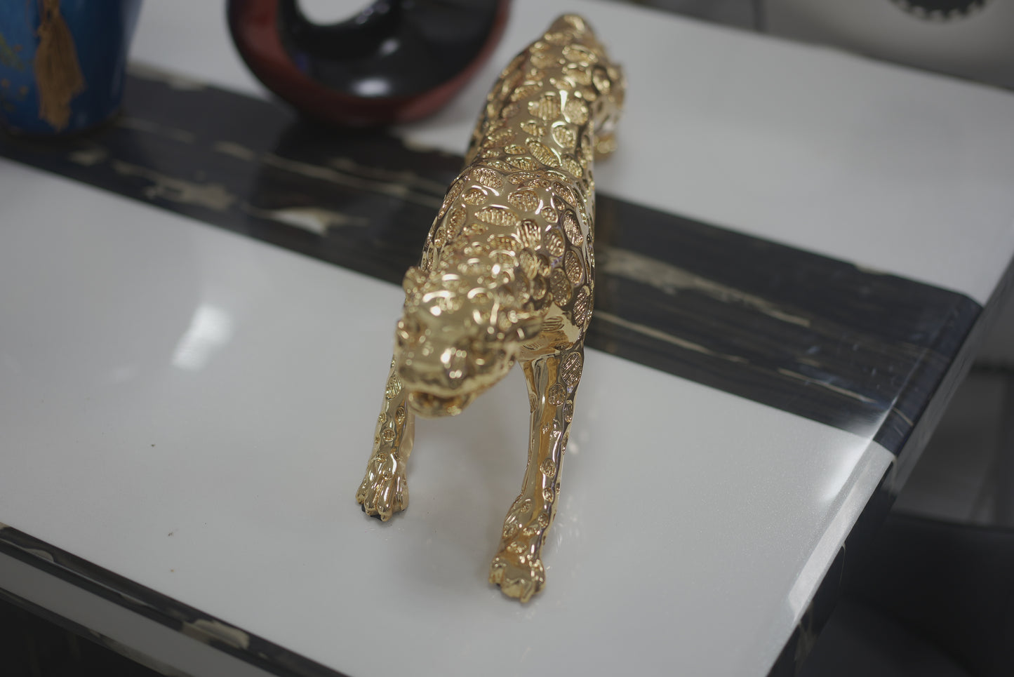 Golden / Sliver Leopard Decor Statue