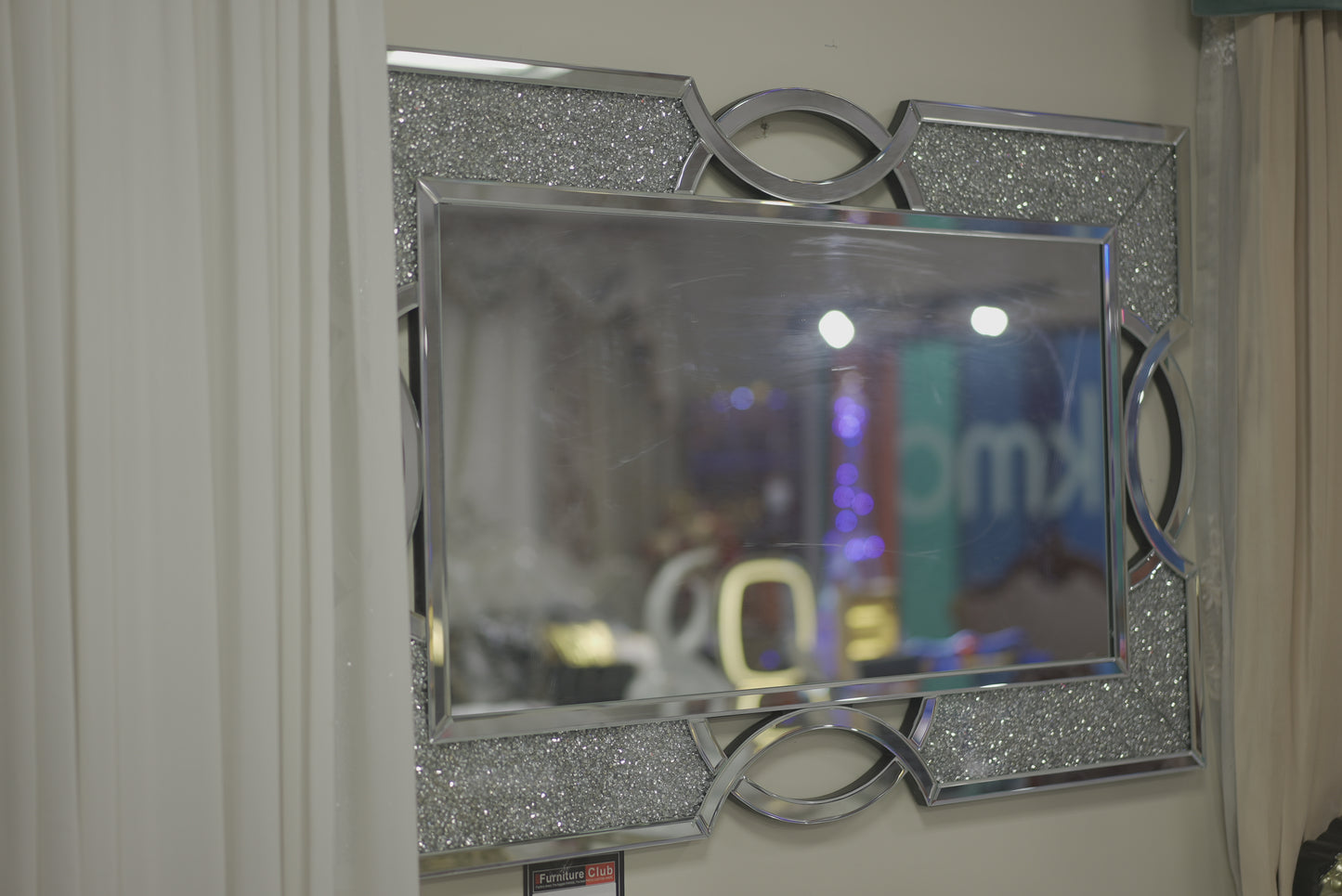 Crossed Reverse Arc Pattern Mirror