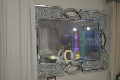 Crossed Reverse Arc Pattern Mirror