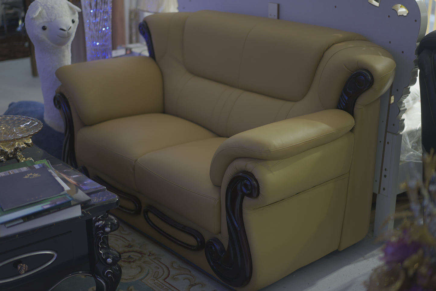 Brown Leather Sofa Set