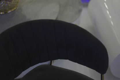 Dark Blue Velvet-style Coffee Table Chair