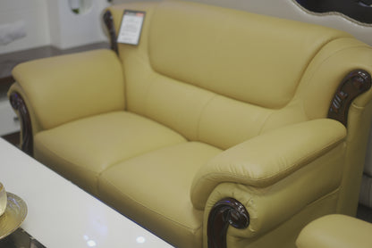 Brown Leather Sofa Set