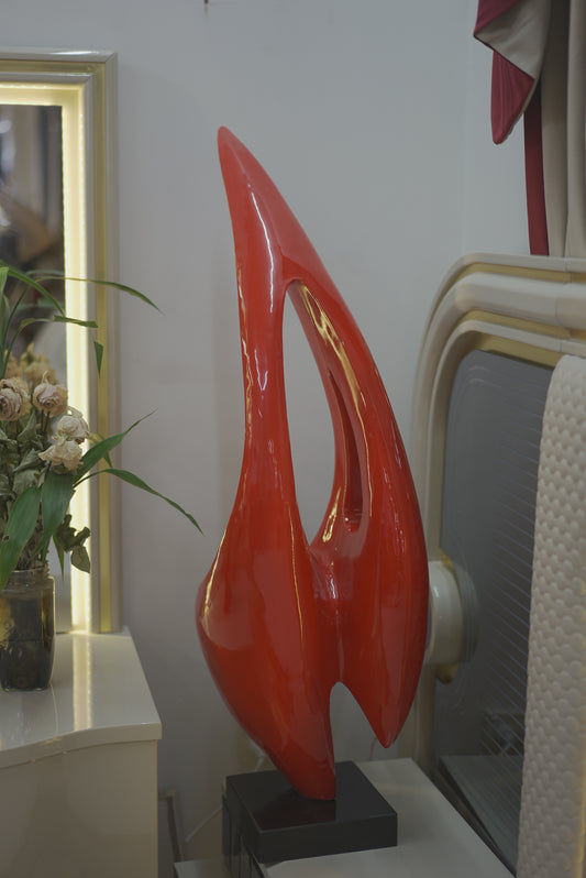 Modern Art Red Decor Statue
