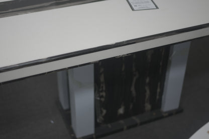 Black Mix White Stone Pattern Dinning Table