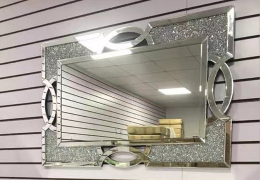 Crossed Reverse Arc Pattern Mirror