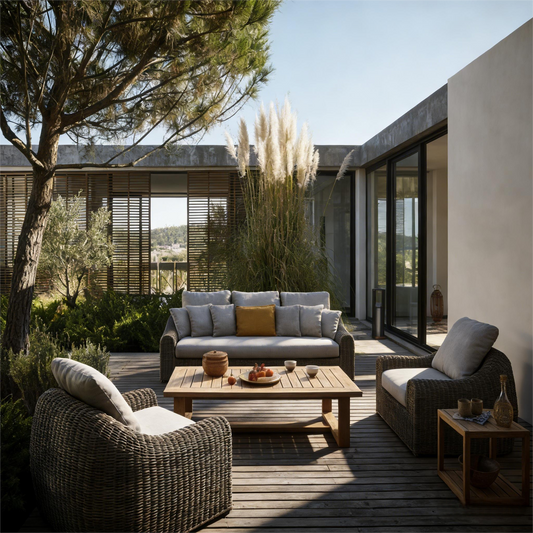 Natural Style Outdoor Rattan Sofa Set