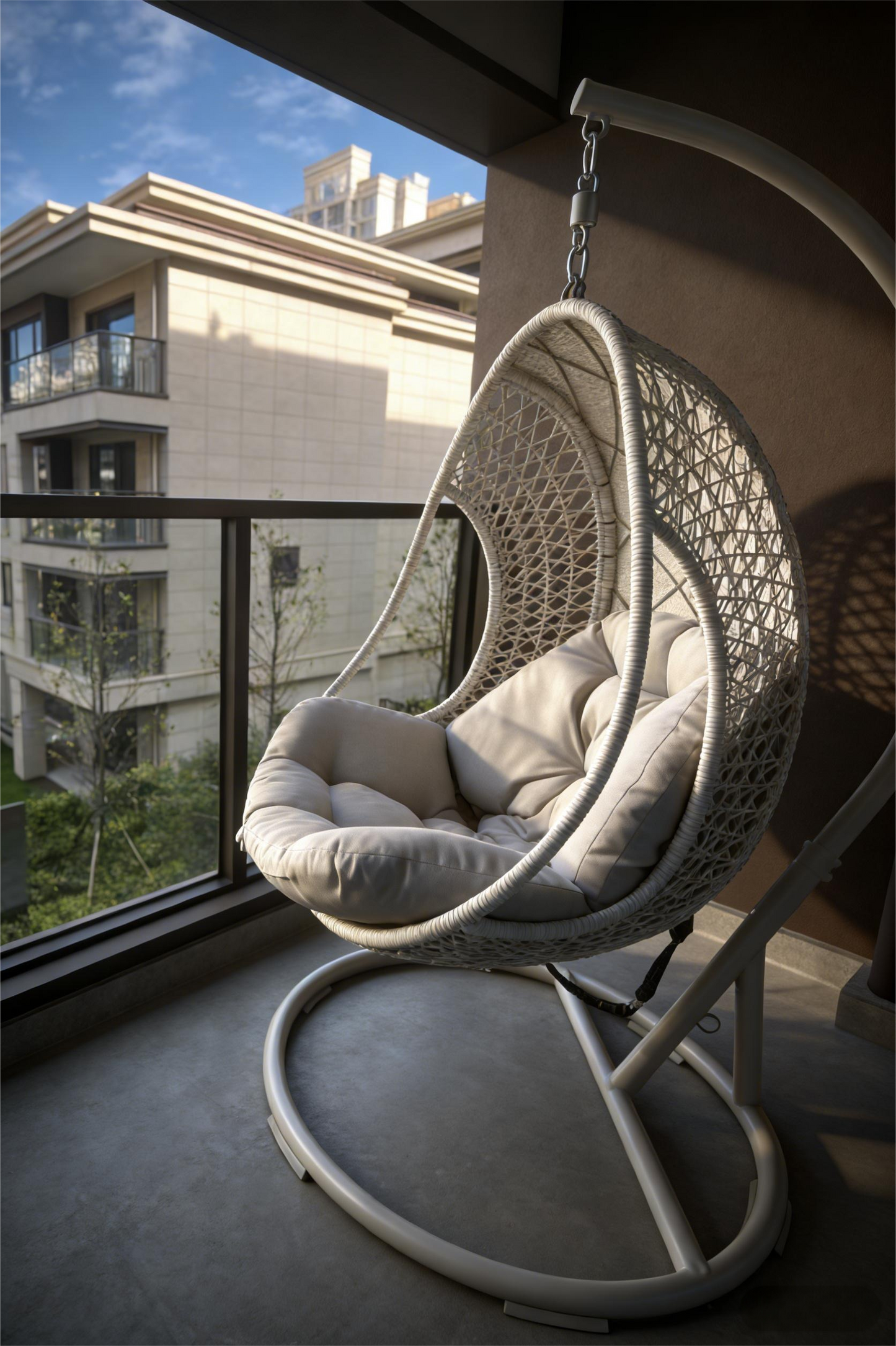 Tear-Drop Rattan Hanging Egg Chair