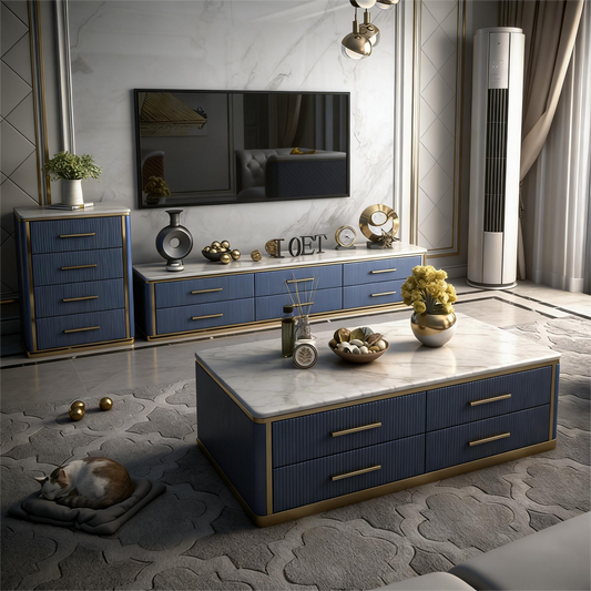 Postmodern Luxury Style Living Room Furniture Set