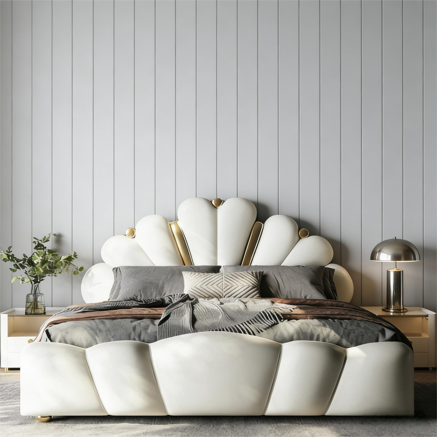 A Luxury Petal-Shaped Bed