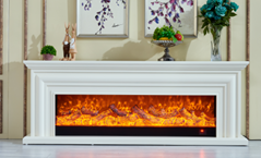 American-style minimalist electric fireplace