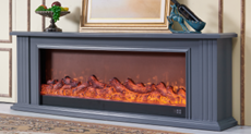 American-style minimalist electric fireplace