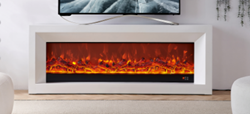 Modern minimalist square electric fireplace