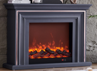 American-style minimalist electric fireplace